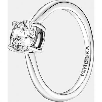 Anillo Pandora Timeless de plata con solitario brillante
