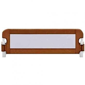 Barandilla de seguridad cama de niño poliéster taupe 120x42 cm