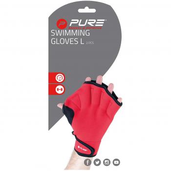 Pure2Improve Unisex Adult Swimming Gloves, Red, Large