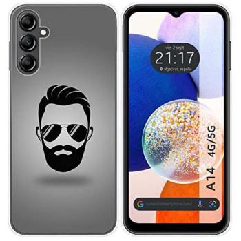 Funda de Silicona para Samsung Galaxy A14 4G/5G con Diseño de Barba y Dibujos