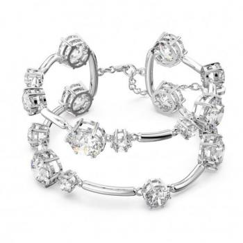 Swarovski Constella Double Bangle White Rhodium, Gray female, Size: ONE SIZE