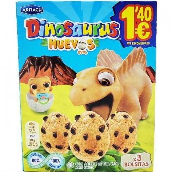 GALLETAS DINOSAURUS HUEVOS CON CHISPAS DE CHOCOLATE 105 GR.