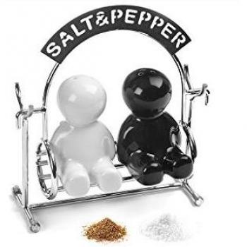 Balvi - Set Sal & Pimienta Salt&Pepper Metal/cerámica