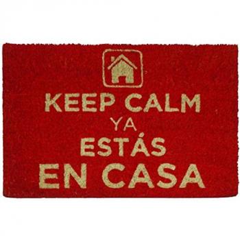 Koko Doormats Felpudo con Diseño Keep Calm, PVC, Coco, 60 x 40 cm