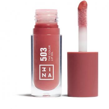 3INA The Color Lip Oil 503 - Aceite Hidratante Para Labios Tono 503 - Medium Nude Pink, Sheer 4 Ml