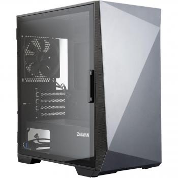 Zalman Z1 Iceberg Black Micro ATX Mid Tower PC Case with Tempered Glass and Pre-installed Fans