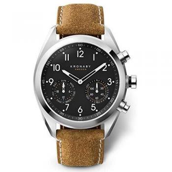 KRONABY Apex Men's Hybrid Smartwatch A1000-3112 Watch a Traditional Watch with The Capabilities of a smartwatch 43 mm Case Diameter Sapphire Crystal 100 Meter Water Resistant