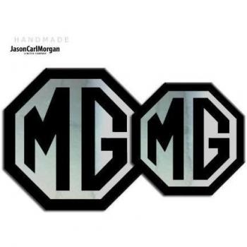 Mg TF LE500 2009-ON cromo y negro delantero y trasero inserto Badges