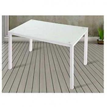 KitchenPRO Kitchen Furniture & Deco Home Mesa Comedor Blanco/Negro