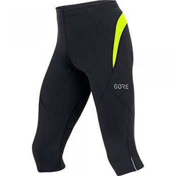 GORE WEAR R3 Mallas 3/4 de hombre, S, negro/amarillo neón