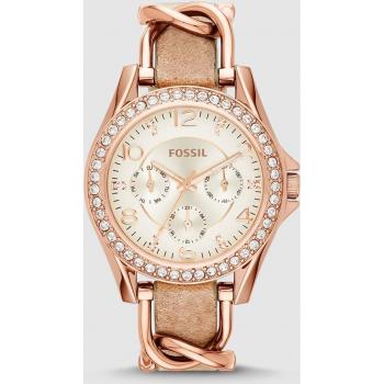 Reloj Fossil Riley ES3466 para Mujer de Acero Inoxidable y Correa de Piel
