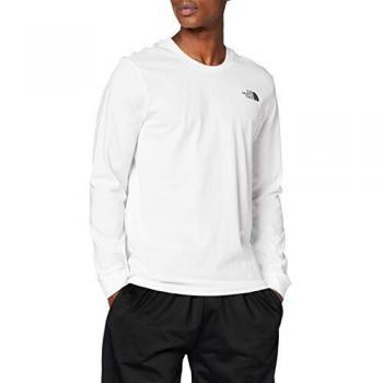 The North Face Mens cúpula Simple de Manga Larga Camiseta Blanca 2XL