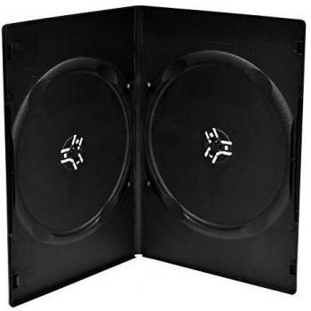 Prodye - Economy Cajas para 2 DVD's, 7 mm, Negro, 100 Unidades