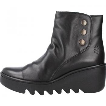 Fly London Brom344Fly Black Leather Women's Zip Up Ankle Boots