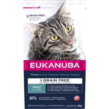Eukanuba Adult Grain-Free Salmon Dry Cat Food - 2 kg