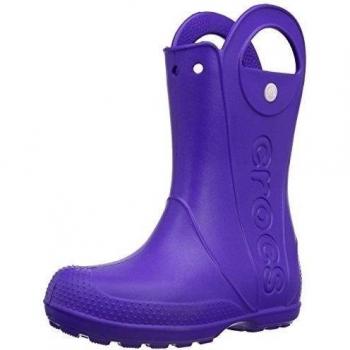 crocs Handle It Rain Boot Kids - Botas de agua de material sintético niña, color Violeta, talla 25/26