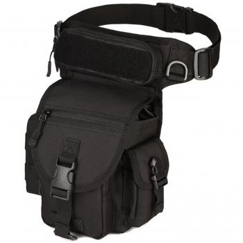 HUNTVP Bolsa de Pierna Bolsa Táctical Militar Impermeable para Correr Senderismo Ciclismo Camping Caza, Tipo 1-Negro