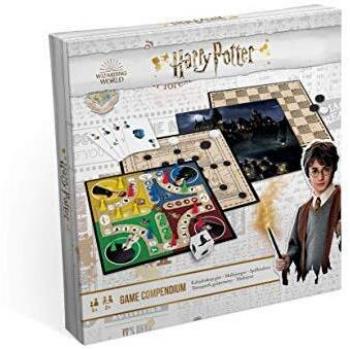 Compendio de Juegos Harry Potter - Incluye 3 Juegos de Mesa (Parchís, Damas y Molino) + Baraja de Poker, A partir de 5 años, Multi-jugador
