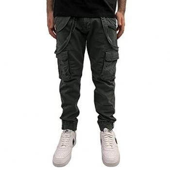 Alpha Industries Men's Vintage Grey Utility Cargo Pants