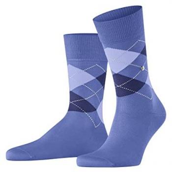 Calcetines Burlington Manchester con diseño de rombos, talla 40-46, para hombre, color azul
