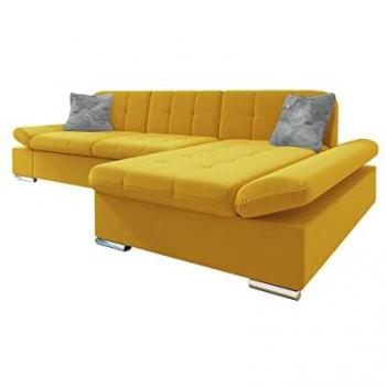 Sofá rinconero Comfivo 219, dimensiones 278 x 76 x 151 cm, incluye reposabrazos regulables y está disponible en colores Otusso 14 + Sorriso 04, diseño en forma