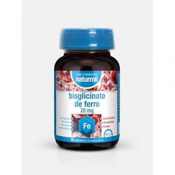 Naturmil Bisglicinato de Hierro 20mg - Apoyo Energético Sin Gluten ni Lactosa - 90 Comprimidos