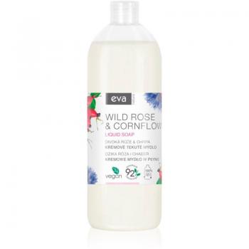 Jabón Líquido Cremoso para Manos Eva Natura Rosa Silvestre y Aciano Recarga 1000 ml