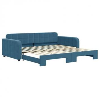 Sofá Cama Nido Terciopelo Azul 100x200 cm