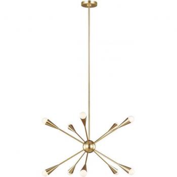 Candelabro Jax de latón bruñido, 42,9 cm, con diseño elegante y acabado en latón bruñido, ideal para decoración de interiores
