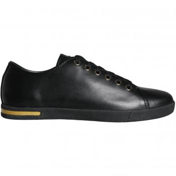 Dolce & Gabbana Classic Black Gold Leather Sneakers - EU36.5/US6, Size: 2 1/2 UK, Size: 3 1/2 US