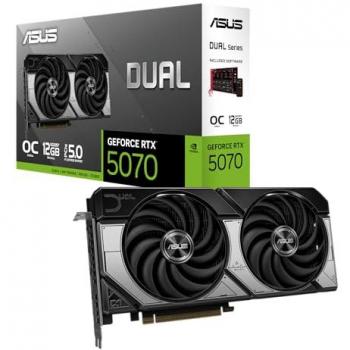 ASUS Dual GeForce RTX 5070 OC Edition 12GB GDDR7 Compact Gaming Graphics Card