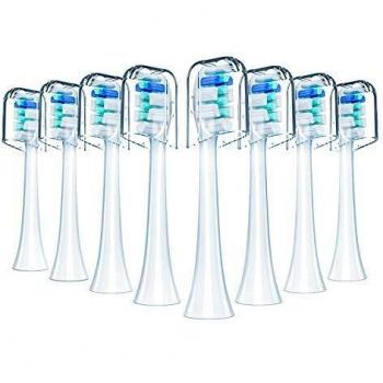 REDTRON Recambios Cepillo compatible con Philips Sonicare ProResults, Set de 8 Cabezales de Recambio compatible con HealthyWhite, FlexCare Platinum, EasyClean, HydroClean, PowerUp, Dureza media