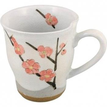 Series mug February plum 21172 vessel of twelve months Mino