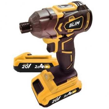 Atornillador de Impacto Inalámbrico Blim 20V 2Ah, Par Máximo 190Nm, Doble Velocidad (0-1000/0-2800 RPM), Incluye Dos