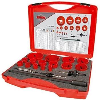 Ruko 106318 Juego de 15 coronas perforadoras HSS bimetal - Premium