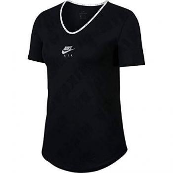 NIKE W Nk Air SS Short Sleeve Top, Mujer, Black/Reflective silv, L