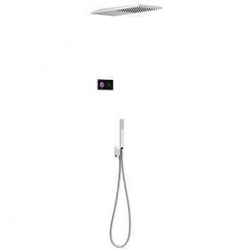 Tres Slim Exclusive Kit Electrónico de Ducha Termostático Empotrado Shower Technology, Control Electróni