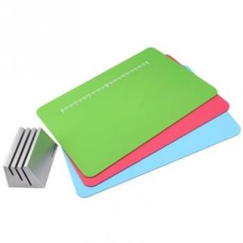 WOW Store Juego de 3 tablas de cocina con base de acero verde, rojo y azul
