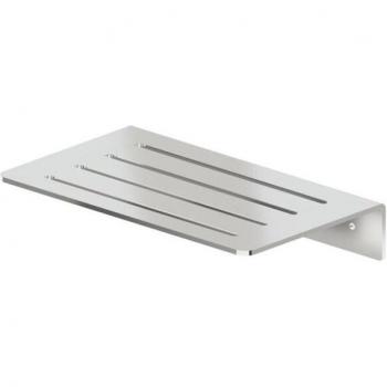 Beltrán - Estante toallero Etna de acero inoxidable con diseño ranurado para pared