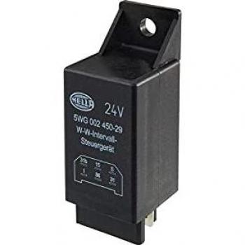 HELLA 5WG 002 450-291 Relais, Wisch-Wasch-Intervall - 24V - 6-polig - mit Halter