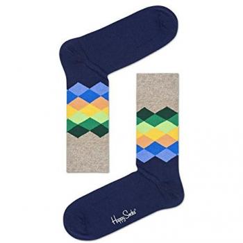 Happy Socks - Calcetines - Cachemir - para mujer Multicolor Faded Diamond Navy 36/41 ES
