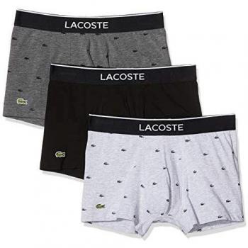 Lacoste 3-Pack Men's Casual Signature Stretch Boxers - Multi-Color, Size M