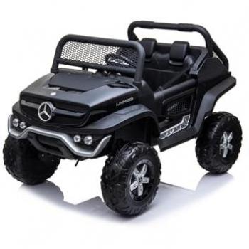 Coche Eléctrico Mercedes Benz Unimog 12V para Niños +3 Años con Luces, Sonidos, Marcha Atrás, Puertas Abatibles, Velocidad de 6 km/h y Control Remoto