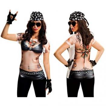 Camiseta 3D Disfraz Motera Hell Girl para Mujer