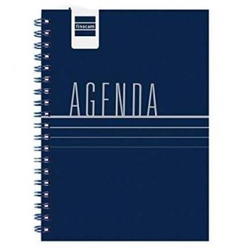 Finocam Agenda 2021 2022 Semana vista apaisada Septiembre 2021, Agosto 2022 12 meses 8º, 120x169 Mini-Institut Lisa Azul Español