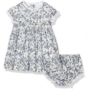 Gocco Estampado con Capota, Vestido para Bebés, Celeste Bebé, 6/9