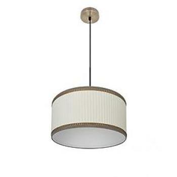 Colgante Soprano Regulable 1xe27 Cuero/Beige 40x40 cm
