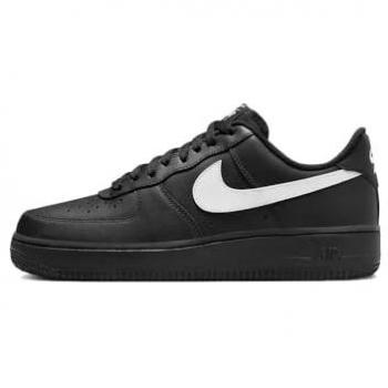 Nike Air Force 1 '07 Men's Leather Sneakers - Black - Size 45