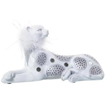 Figura Decorativa Leopardo Alexandra House Living Blanco Acrílico Plástico Melamina 23 x 9 x 12 cm