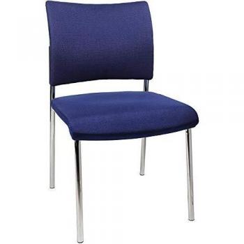 Silla Visit 10 con acolchado, color azul, set de 2, apilable